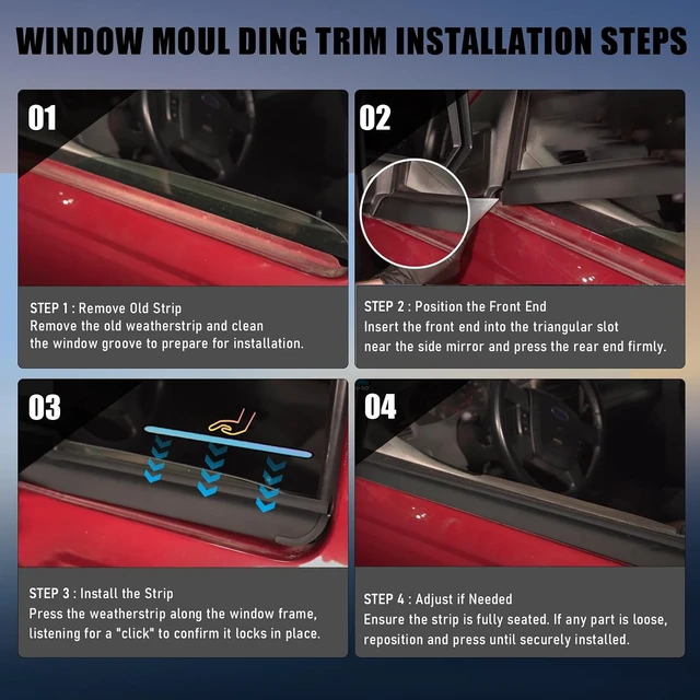 Alt view image 5 of 7 - Window Weatherstrip Trim for 1999-2011 Ford Ranger 2-Door Truck