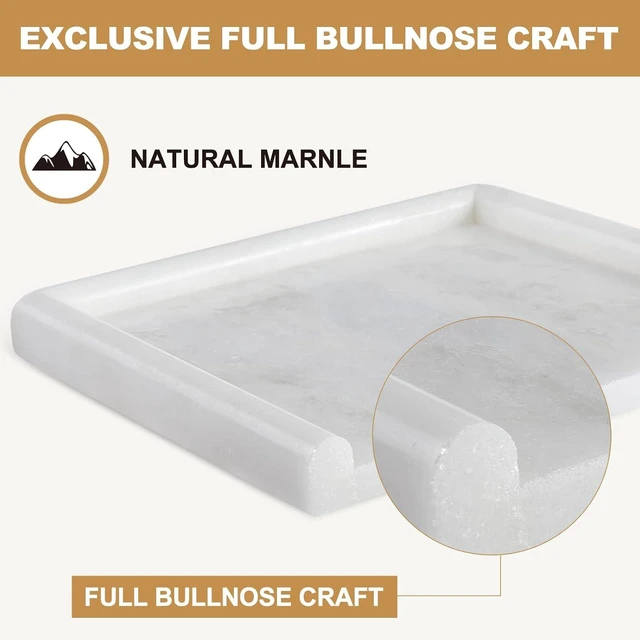 Alt view image 2 of 7 - African Natural Marble Tray, 12"x7" Coffee Table Vanity/Decorative Tray for Jewerly, Watch, Perfume Candle Tray for Bedroom/Bathroom/Kitchen Countertop