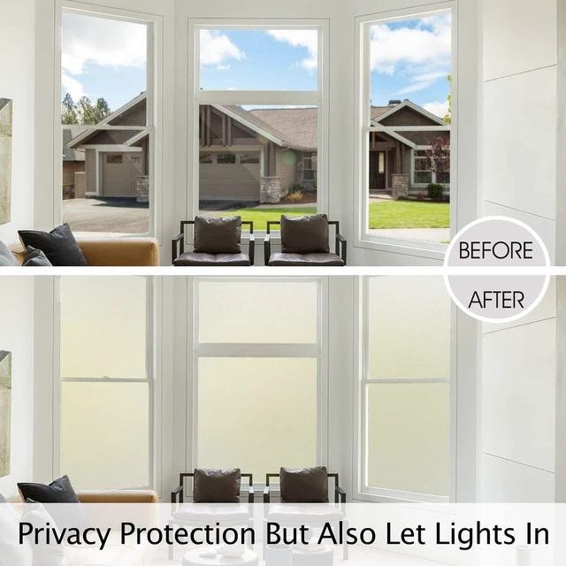 Alt view image 3 of 7 - Frosted Glass Window Privacy Film,Static Cling 35.4 in x 6.5 ft