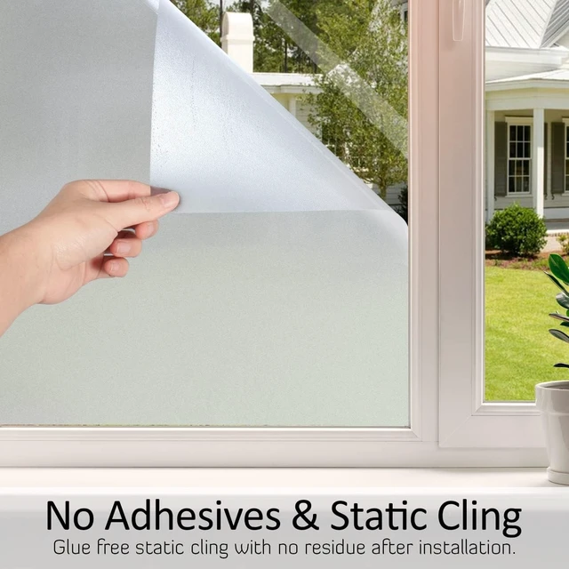 Alt view image 7 of 7 - Frosted Glass Window Privacy Film,Static Cling 35.4 in x 6.5 ft