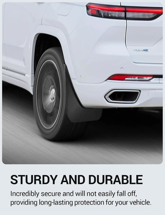 Alt view image 7 of 7 - Mud Flaps Fit for 5th Gen Jeep Grand Cherokee 2025 2024 2023 2022 No Drilling Required All Weather Mud Splash Guards Mudflap Front & Rear Gen Jeep Grand Cherokee 2-Row Accessories 4pcs (Non L)