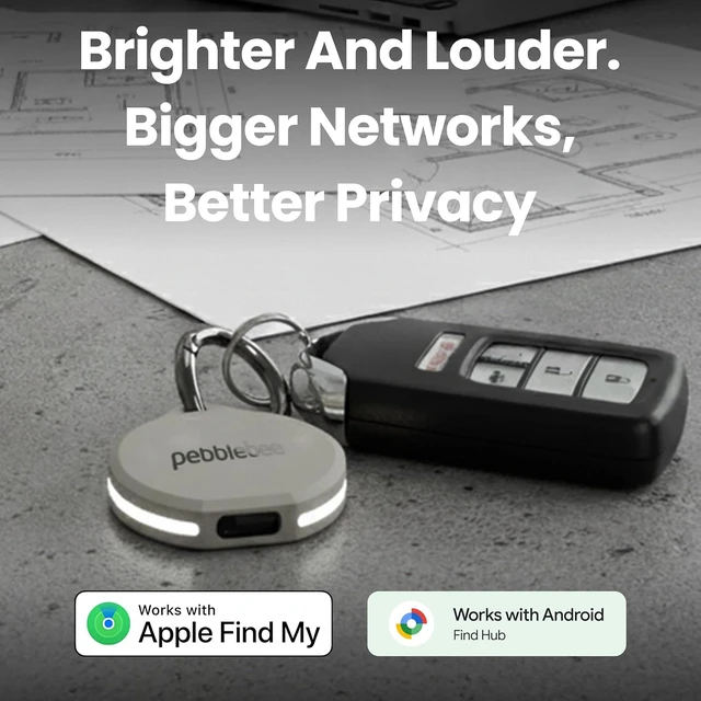Alt view image 3 of 7 - Pebblebee Clip 5 Bluetooth Tracker Tag for Keys & Bags, 130dB Siren