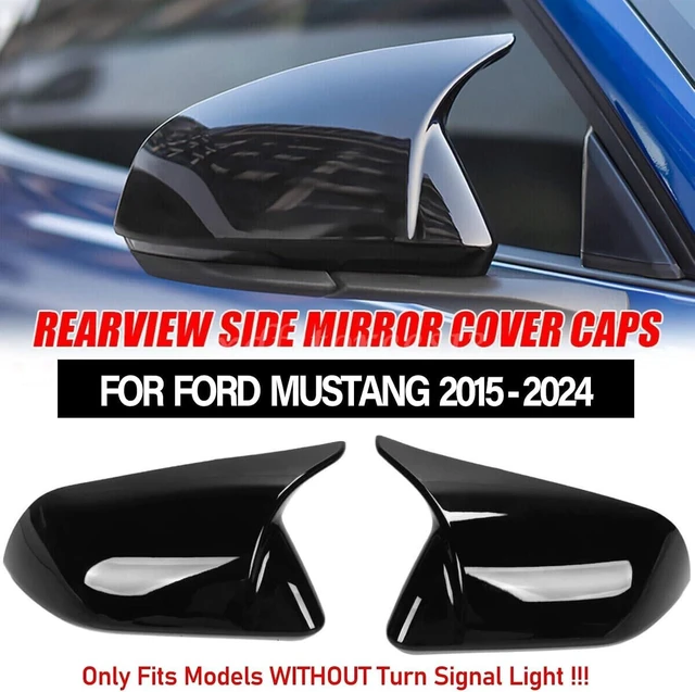 Alt view image 2 of 7 - For 2015-2025 Ford Mustang Ox Horn Side Mirror Cover Overlay