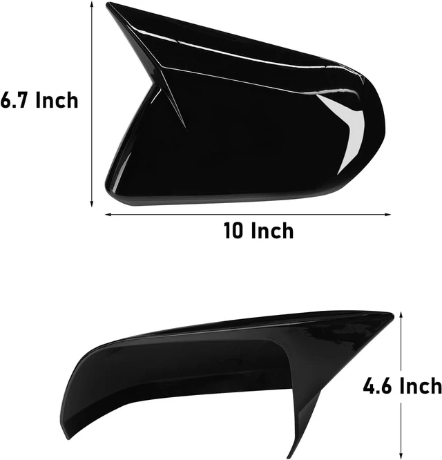 Alt view image 5 of 7 - For 2015-2025 Ford Mustang Ox Horn Side Mirror Cover Overlay