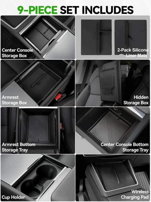 Alt view image 2 of 7 - Center Console Organizer for 2024-2026 Tesla Model 3 Highland