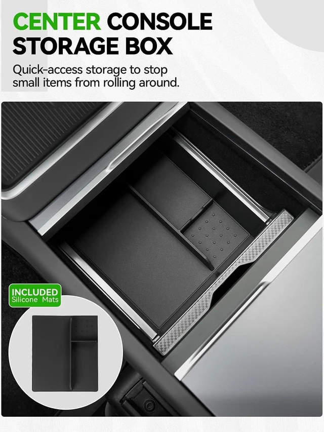 Alt view image 3 of 7 - Center Console Organizer for 2024-2026 Tesla Model 3 Highland