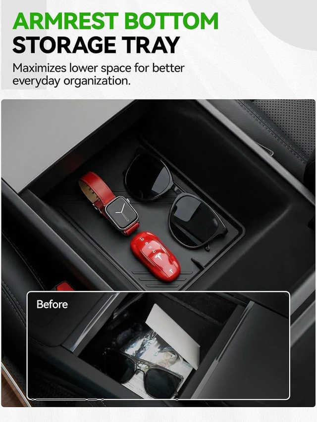 Alt view image 5 of 7 - Center Console Organizer for 2024-2026 Tesla Model 3 Highland