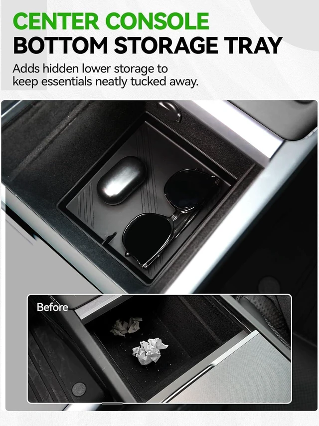 Alt view image 6 of 7 - Center Console Organizer for 2024-2026 Tesla Model 3 Highland