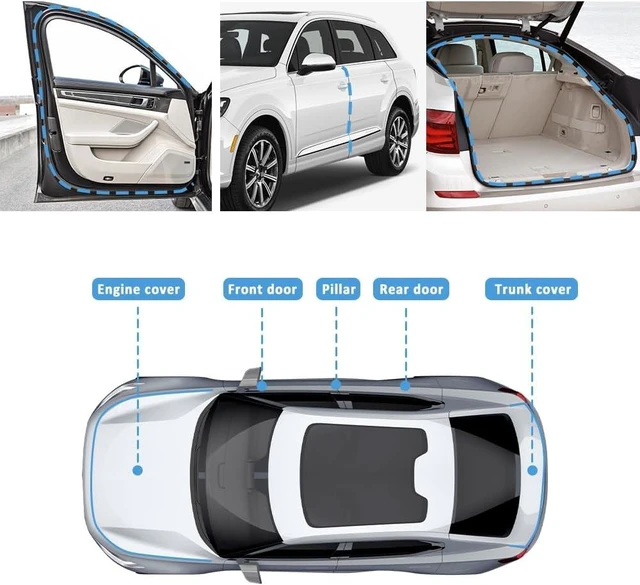 Alt view image 3 of 6 - 40Ft Car Door Seal Strip,U-Shaped Automotive Weather Stripping Rubber Seal Strip with Metal Clips,Universal Push-in Car Door Edge Guards Fits Car Boat RV Truck Home (40Ft)