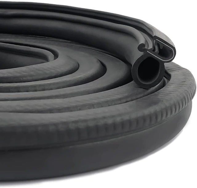 Main image of 40Ft Car Door Seal Strip,U-Shaped Automotive Weather Stripping Rubber Seal Strip with Metal Clips,Universal Push-in Car Door Edge Guards Fits Car Boat RV Truck Home (40Ft)