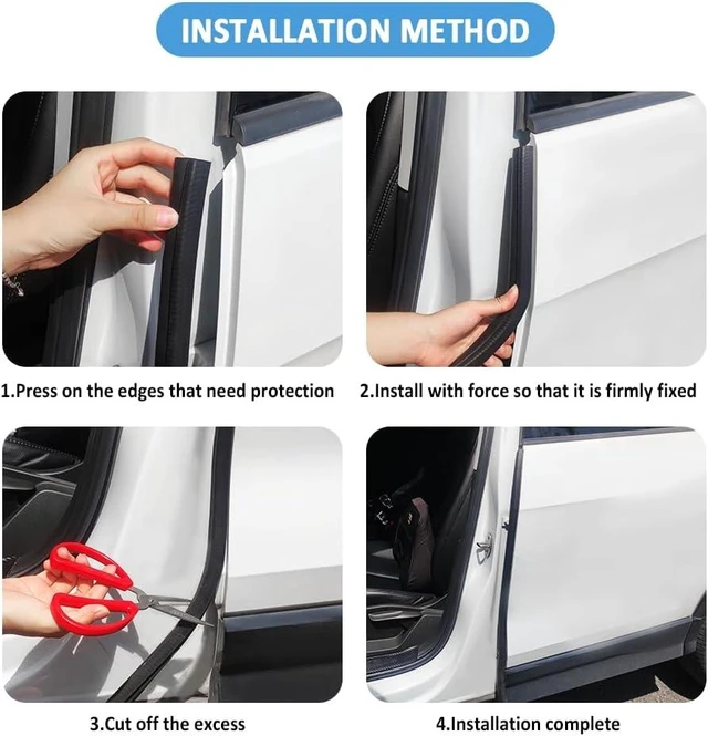 Alt view image 5 of 6 - 40Ft Car Door Seal Strip,U-Shaped Automotive Weather Stripping Rubber Seal Strip with Metal Clips,Universal Push-in Car Door Edge Guards Fits Car Boat RV Truck Home (40Ft)
