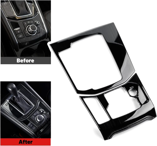 Alt view image 4 of 6 - for Mazda CX-5 2017-2025 Gear Panel -Stainless Steel Black