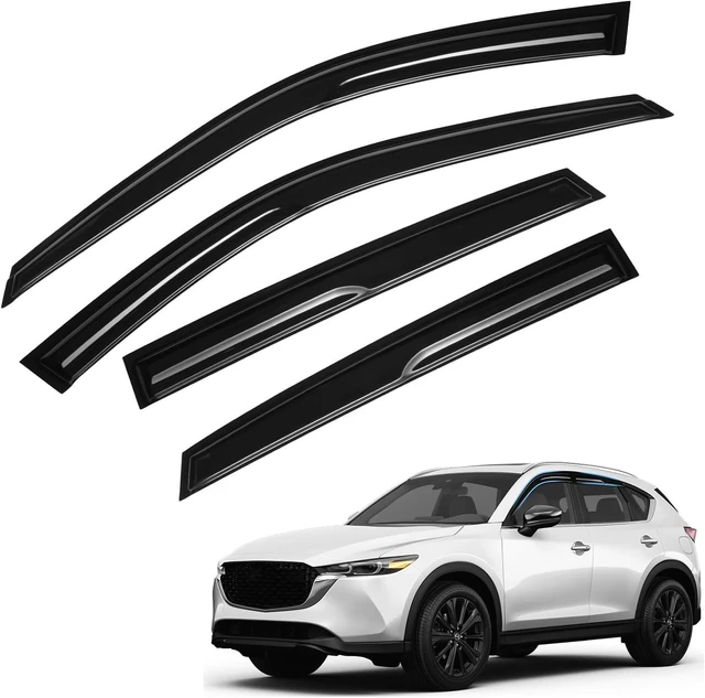 Main image of CX-5 Rain Guards - Window Visors for Mazda CX5 2017-2025 2026, Out-Channel Side Window Rain Guards for CX5, 4PCS, Black, Car Accessories