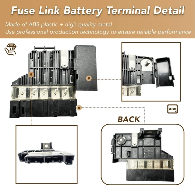 Alt view image 3 of 6 - Fuse Link Battery Terminal Fit for Nissan Rogue 2014 2015 2016 2017 2018 2019 2020 Replace 24380-JG70B 24380JG70B 24340JA74B 956-132 with Clip