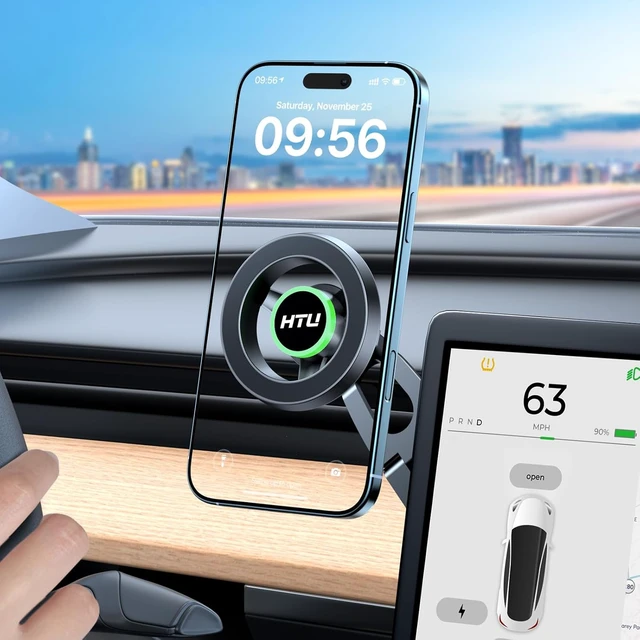 Main image of Tesla Phone MountStrongest Magnet Power Foldable Hidden Tesla Phone Holder Fit for All Phone, Tesla Model 3 Model Y for MagSafe Car Mount, Tesla Model 3,Tesla Model Y Accessories,Black
