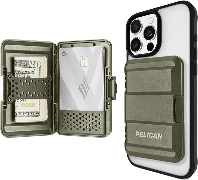 Main image of MagSafe Wallet for iPhone - Slim Magnetic Phone Wallet - OD Green
