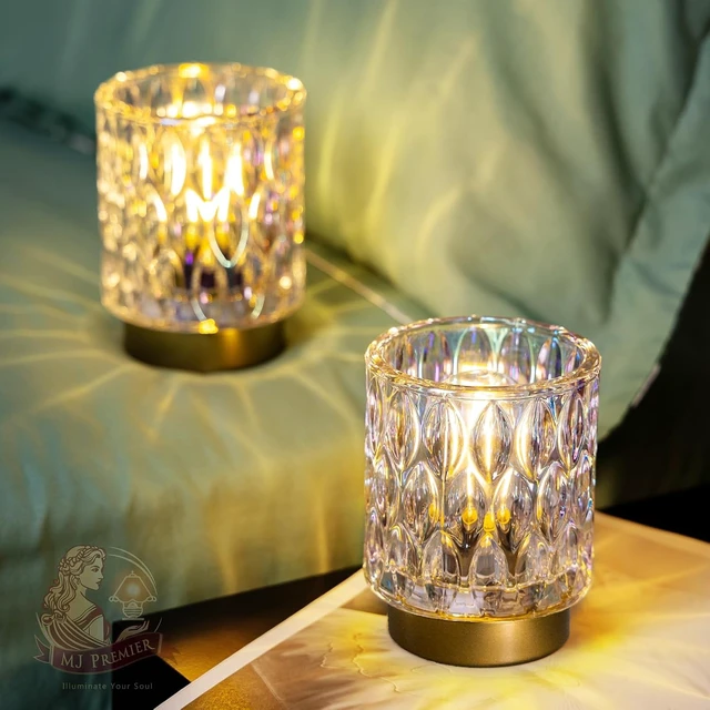 Alt view image 2 of 7 - Battery Operated Table Lamp Timer, Small Cordless Lamps Decorative, 2 Pearl