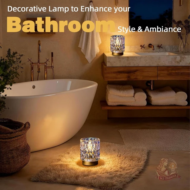 Alt view image 3 of 7 - Battery Operated Table Lamp Timer, Small Cordless Lamps Decorative, 2 Pearl