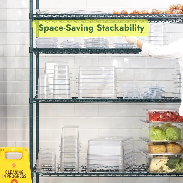 Alt view image 4 of 7 - 6-Pack 1/6 Size 4" Deep NSF Polycarbonate Food Pans