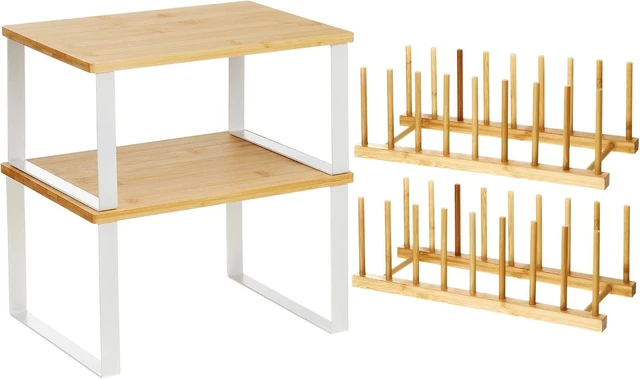 Main image of 4 Pcs Kitchen Organizer Accessories Set for Cabinet, Wood, 11.8 x 7.9''