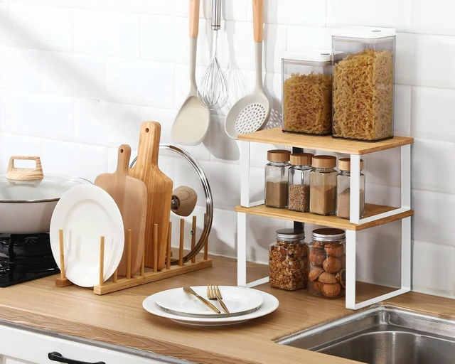 Alt view image 4 of 7 - 4 Pcs Kitchen Organizer Accessories Set for Cabinet, Wood, 11.8 x 7.9''