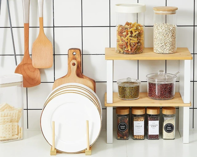 Alt view image 5 of 7 - 4 Pcs Kitchen Organizer Accessories Set for Cabinet, Wood, 11.8 x 7.9''