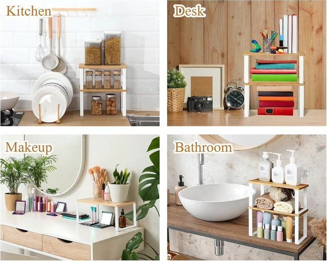 Alt view image 7 of 7 - 4 Pcs Kitchen Organizer Accessories Set for Cabinet, Wood, 11.8 x 7.9''