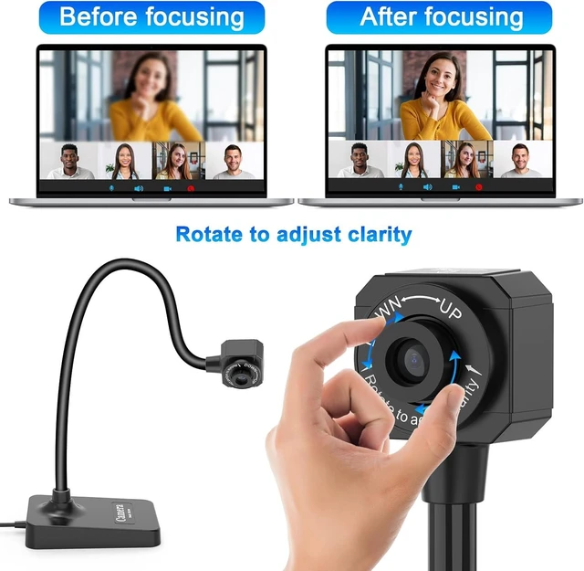 Alt view image 3 of 7 - AlKOR Document Camera for Teaching, Manual Focus USB Webcam with Microphone