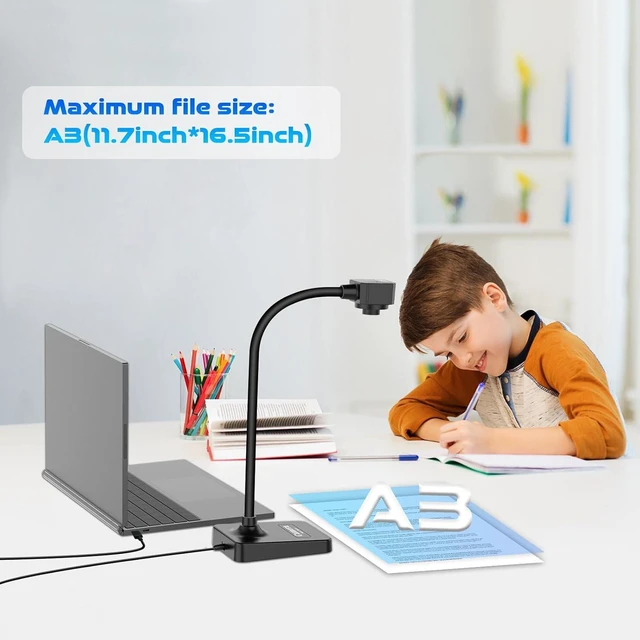 Alt view image 5 of 7 - AlKOR Document Camera for Teaching, Manual Focus USB Webcam with Microphone