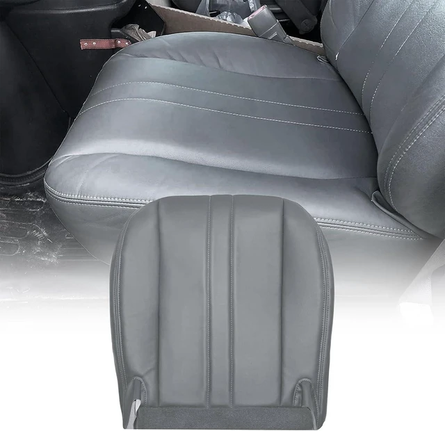 Main image of Gray Leather Driver or Passenger Bottom Replacement Seat Cover Fit for Chevy Express Fit for GMC Savana Work Van 1500 2500 3500 2003 2004 2005 2006 2007 2008 2009 2010 2011 2012 2013 2014