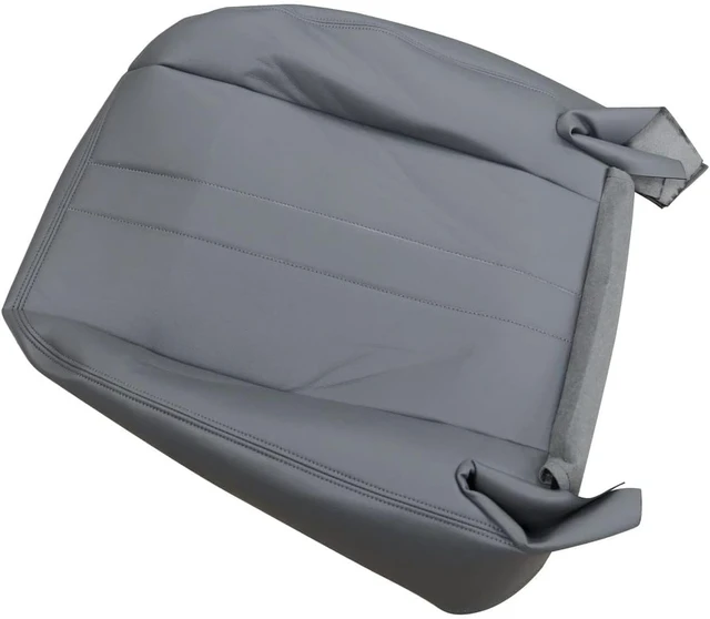 Alt view image 7 of 7 - Gray Leather Driver or Passenger Bottom Replacement Seat Cover Fit for Chevy Express Fit for GMC Savana Work Van 1500 2500 3500 2003 2004 2005 2006 2007 2008 2009 2010 2011 2012 2013 2014