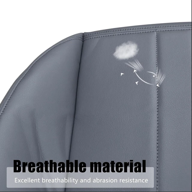 Alt view image 4 of 7 - Gray Leather Driver or Passenger Bottom Replacement Seat Cover Fit for Chevy Express Fit for GMC Savana Work Van 1500 2500 3500 2003 2004 2005 2006 2007 2008 2009 2010 2011 2012 2013 2014