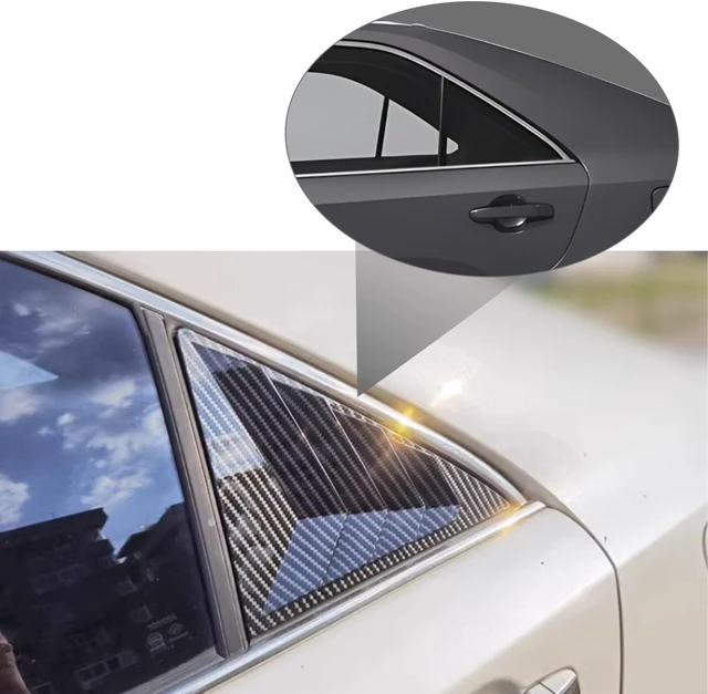 Alt view image 2 of 5 - for Toyota Camry 2012 2013 2014 2015 2016 2017 Window Louvers Front Side Racing Style Sport ABS Window Louvers Air Vent Scoop Shades Cover Blinds Trim Exterior Accessories 2PCS(Carbon Fiber)