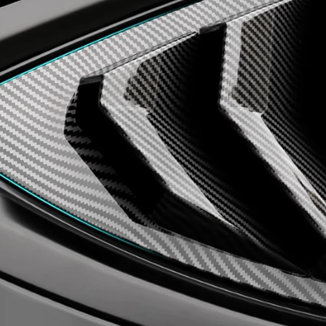 Alt view image 3 of 5 - for Toyota Camry 2012 2013 2014 2015 2016 2017 Window Louvers Front Side Racing Style Sport ABS Window Louvers Air Vent Scoop Shades Cover Blinds Trim Exterior Accessories 2PCS(Carbon Fiber)