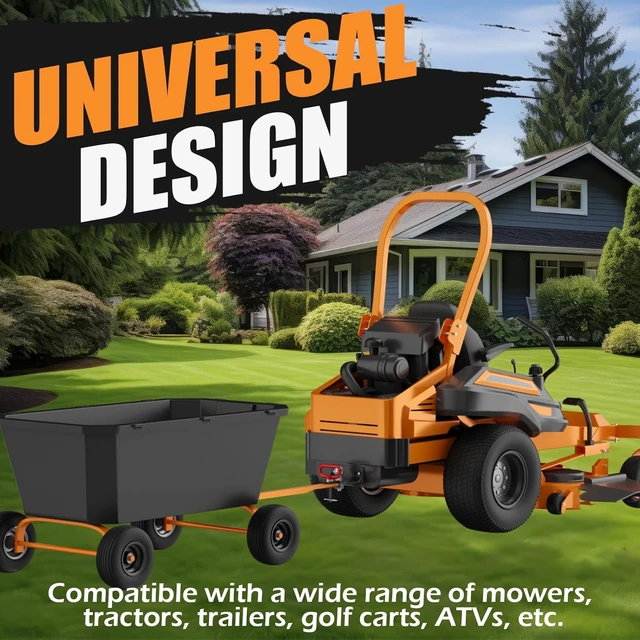 Alt view image 2 of 7 - Upgraded Zero Turn Lawn Mower Hitch with 2" Hitch Ball & Hitch Pin, 6mm Thicker Heavy Duty Steel Bolt On Trailer Hitch, Compatible with Many Models Lawn Mower, Tractor, Trailer, Golf Cart, ATV Etc.
