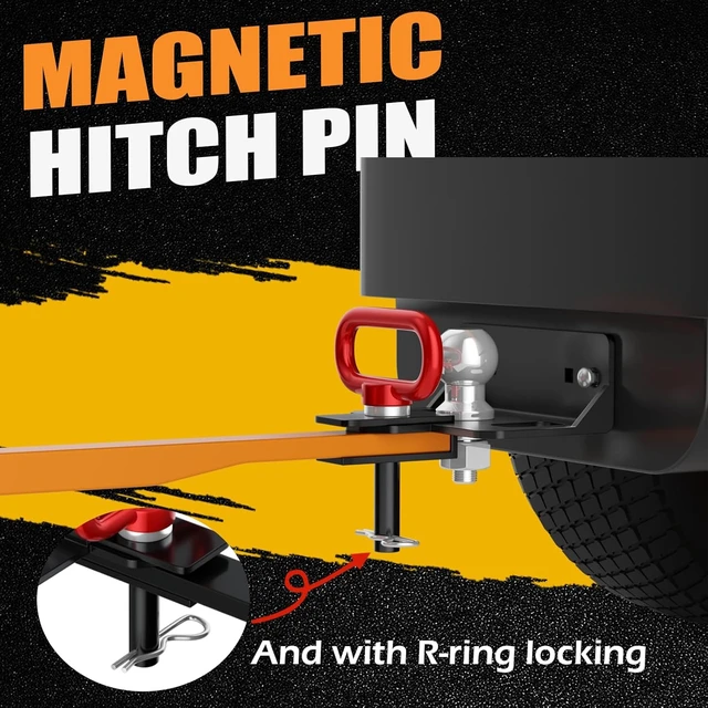 Alt view image 5 of 7 - Upgraded Zero Turn Lawn Mower Hitch with 2" Hitch Ball & Hitch Pin, 6mm Thicker Heavy Duty Steel Bolt On Trailer Hitch, Compatible with Many Models Lawn Mower, Tractor, Trailer, Golf Cart, ATV Etc.