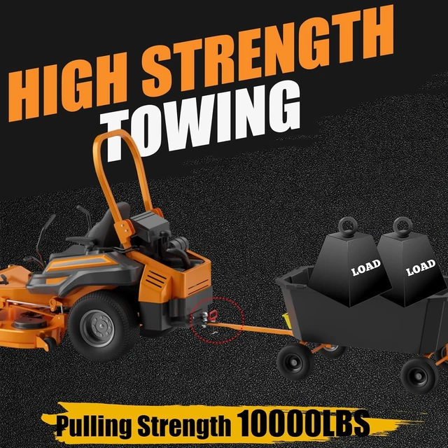 Alt view image 7 of 7 - Upgraded Zero Turn Lawn Mower Hitch with 2" Hitch Ball & Hitch Pin, 6mm Thicker Heavy Duty Steel Bolt On Trailer Hitch, Compatible with Many Models Lawn Mower, Tractor, Trailer, Golf Cart, ATV Etc.