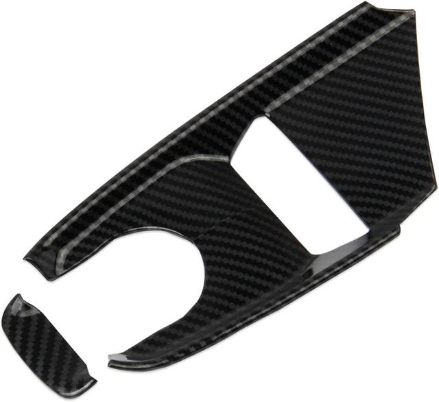 Alt view image 3 of 5 - Carbon Fiber Gear Shift Panel Cover Trim for Chevrolet Corvette C8 2020-2025 (Knob Control Panel)
