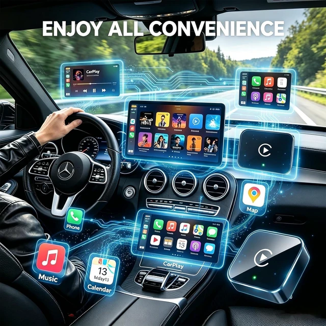 Alt view image 2 of 7 - Wireless CarPlay Adapter,Supports iPhone & Android Phones