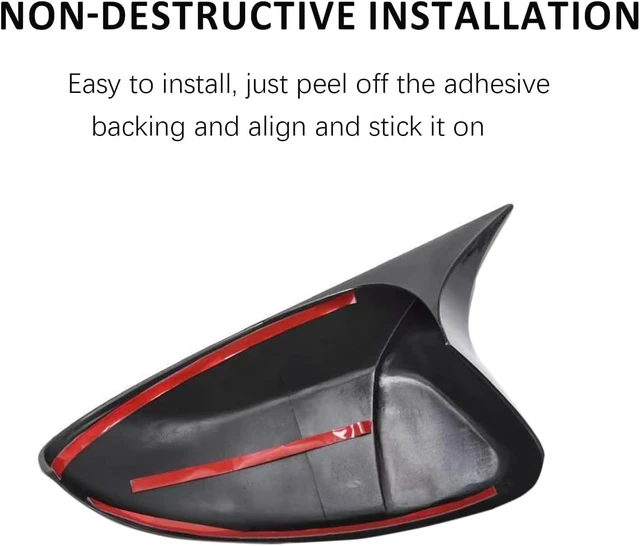 Alt view image 4 of 7 - Side Rearview Mirror Covers Cap Compatible with 11th gen Honda Civic 2026 2025 2024 2023 2022 LX EX Sport Si Sedan, LX EX-L Sport Hatchback Without Turn Signal Model (Carbon Fiber)