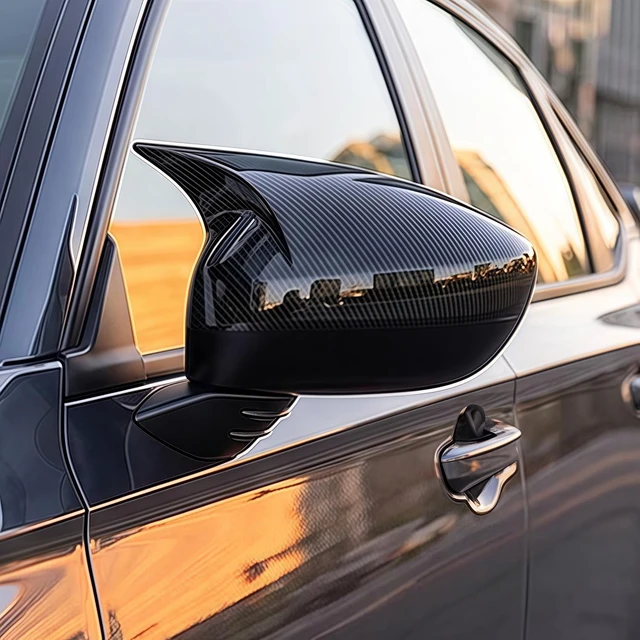 Alt view image 7 of 7 - Side Rearview Mirror Covers Cap Compatible with 11th gen Honda Civic 2026 2025 2024 2023 2022 LX EX Sport Si Sedan, LX EX-L Sport Hatchback Without Turn Signal Model (Carbon Fiber)