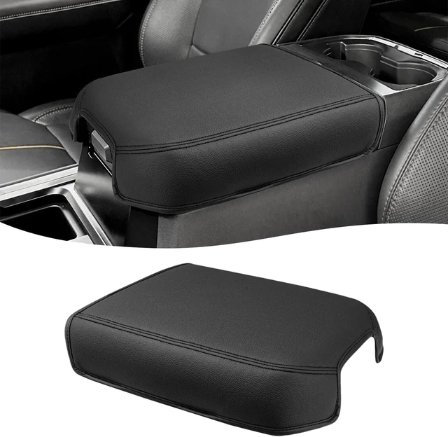 Main image of Center Console Cover for 2023 2024 2025 2026 F250 F350 F450 F550 Super Duty Accessories, Vinyl Leather Middle Armrest Cusion Protector, Bucket Seat Only, Anti-Scratch