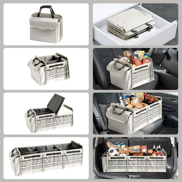 Alt view image 2 of 6 - Car Trunk Organizer, Sturdy Storage with Insulated Leakproof Cooler Bag