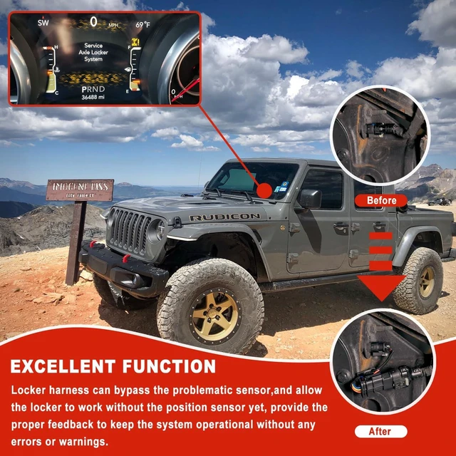 Alt view image 4 of 7 - Z-LKR-OEM Locker Sensor Bypass Harness Replacement for Jeep Wrangler JL/JLU and Gladiator JT Rubicon 18-26