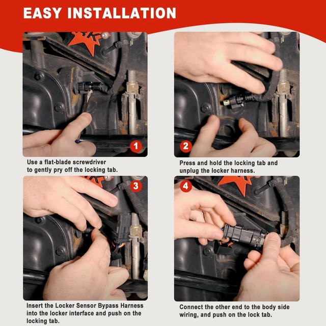 Alt view image 5 of 7 - Z-LKR-OEM Locker Sensor Bypass Harness Replacement for Jeep Wrangler JL/JLU and Gladiator JT Rubicon 18-26