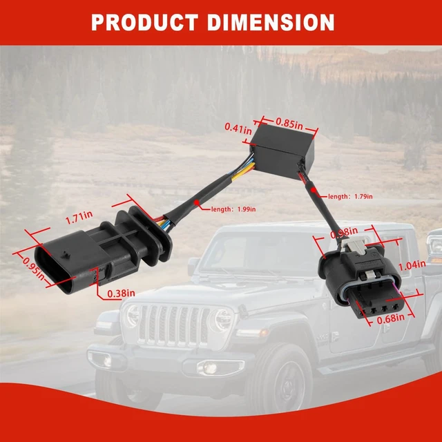 Alt view image 6 of 7 - Z-LKR-OEM Locker Sensor Bypass Harness Replacement for Jeep Wrangler JL/JLU and Gladiator JT Rubicon 18-26