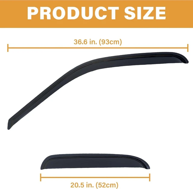 Alt view image 2 of 7 - Rain Guards Compatible with 2000-2006 Toyota Tundra Extended Cab, Acrylic Slim Style Window Visor Rain Guard, Side Window Deector for Toyota Tundra Accessories 4 Pieces, 2001 2002 2003 2004 2005