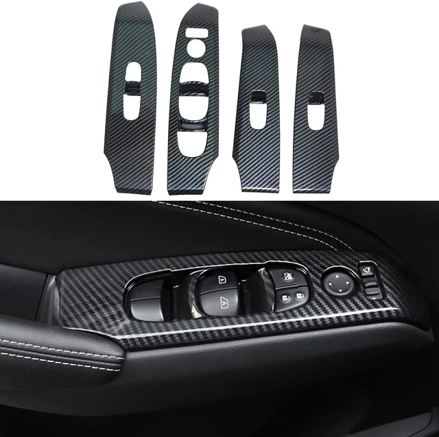 Main image of Compatible with 2019 2020 2021 2022 2023 2024 Nissan Altima Accessories Door Window Switch Panel Cover Door Lock Control Button Trim (Carbon Style)