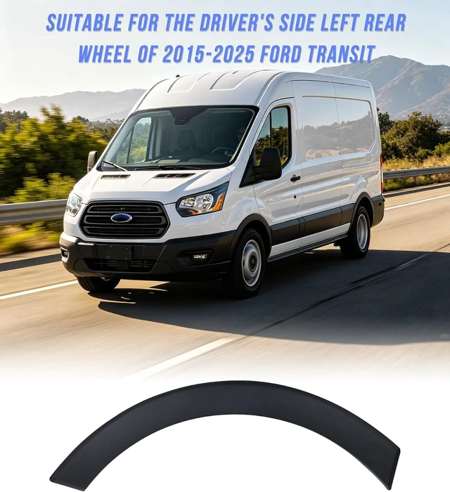 Alt view image 2 of 5 - Front Left Fender Trim Fit for 2015-2025 Ford Transit 150 250 350 350HD