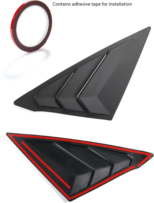 Alt view image 6 of 7 - for Honda Civic Sedan 2022-2026 Window Louvers -Matt Black